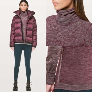 Lululemon Woolly Wonder Turtleneck Adobe Purple Merino Wool Base Layer Sweater 6